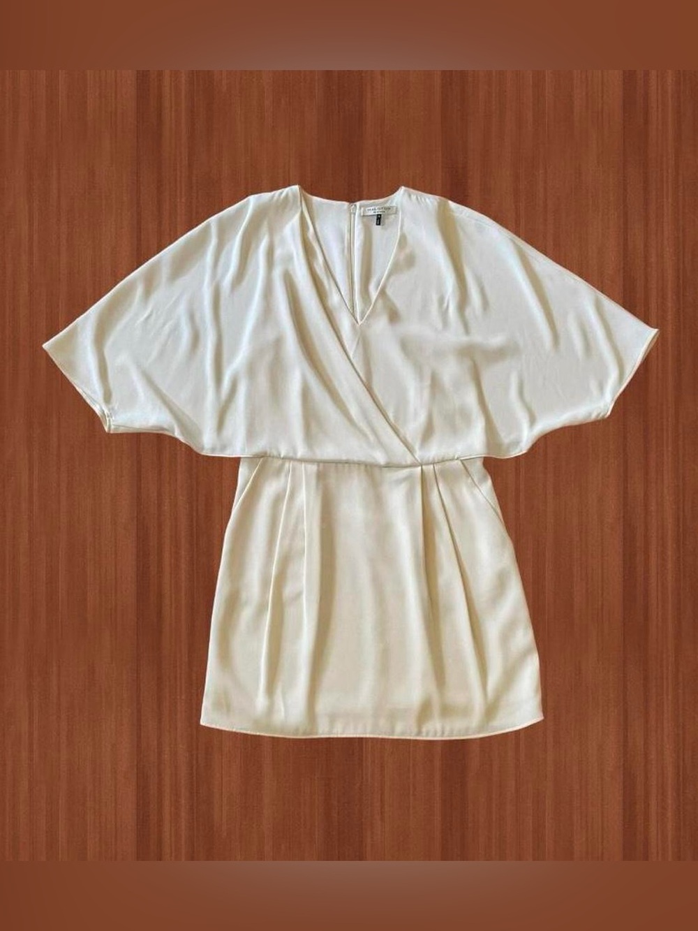 Halston Heritage Cream Kimono Sleeve Mini Dress - Size 6